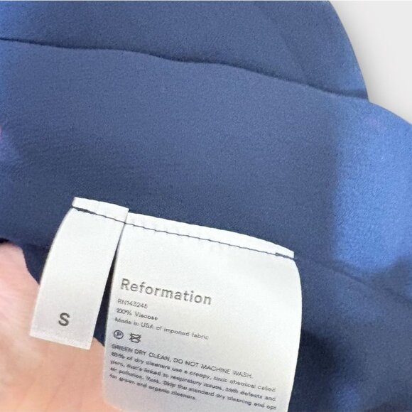 NWT Reformation Napa Midi Dress S Wrap Navy Red Poppy Floral NEW Party Cha Cha - Picture 6 of 8